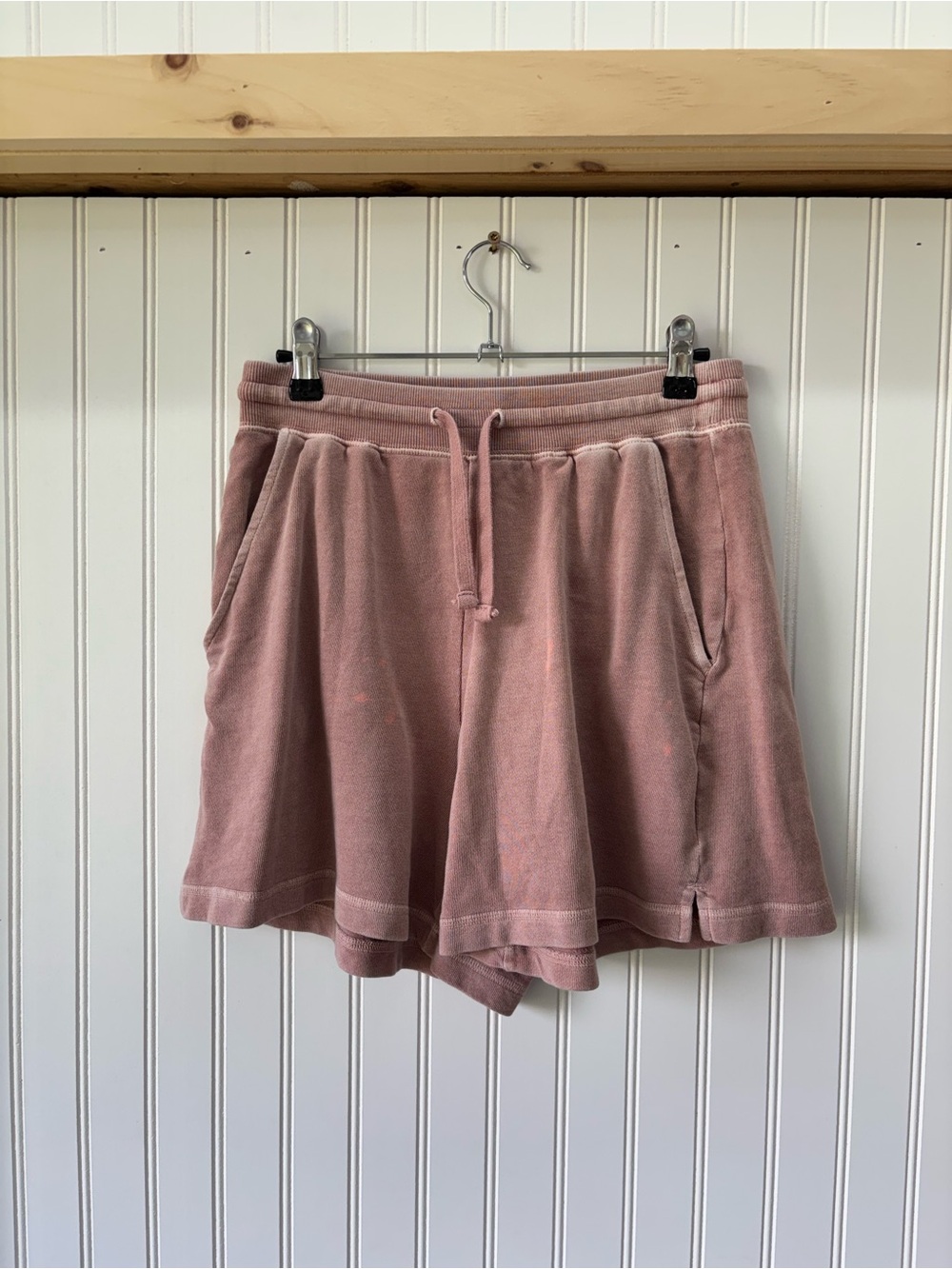 Old Navy Dusty Rose Terry High-Waist Pull-On athleisure Shorts